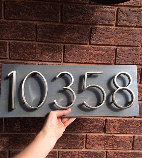 outdoor metal house number signs|number signs for outside house.